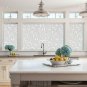 Rabbitgoo frosted window film gray static cling for office 35.4"x78.7"