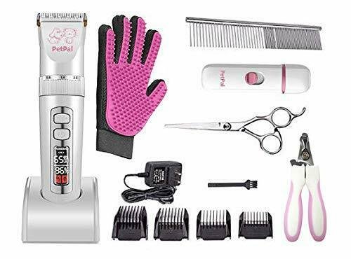 PETPAL Dog & Cat Professional Full Grooming Set Low Noise Pet Clipper 5 (Pink)