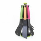 6 Piece Colorful Kitchen Utensil Set - Nylon with Stand