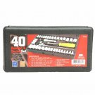 Great Neck Saw PSO40 Drive Socket Set, 1/4-Inch and 3/8-Inch Drive, 40-Piece