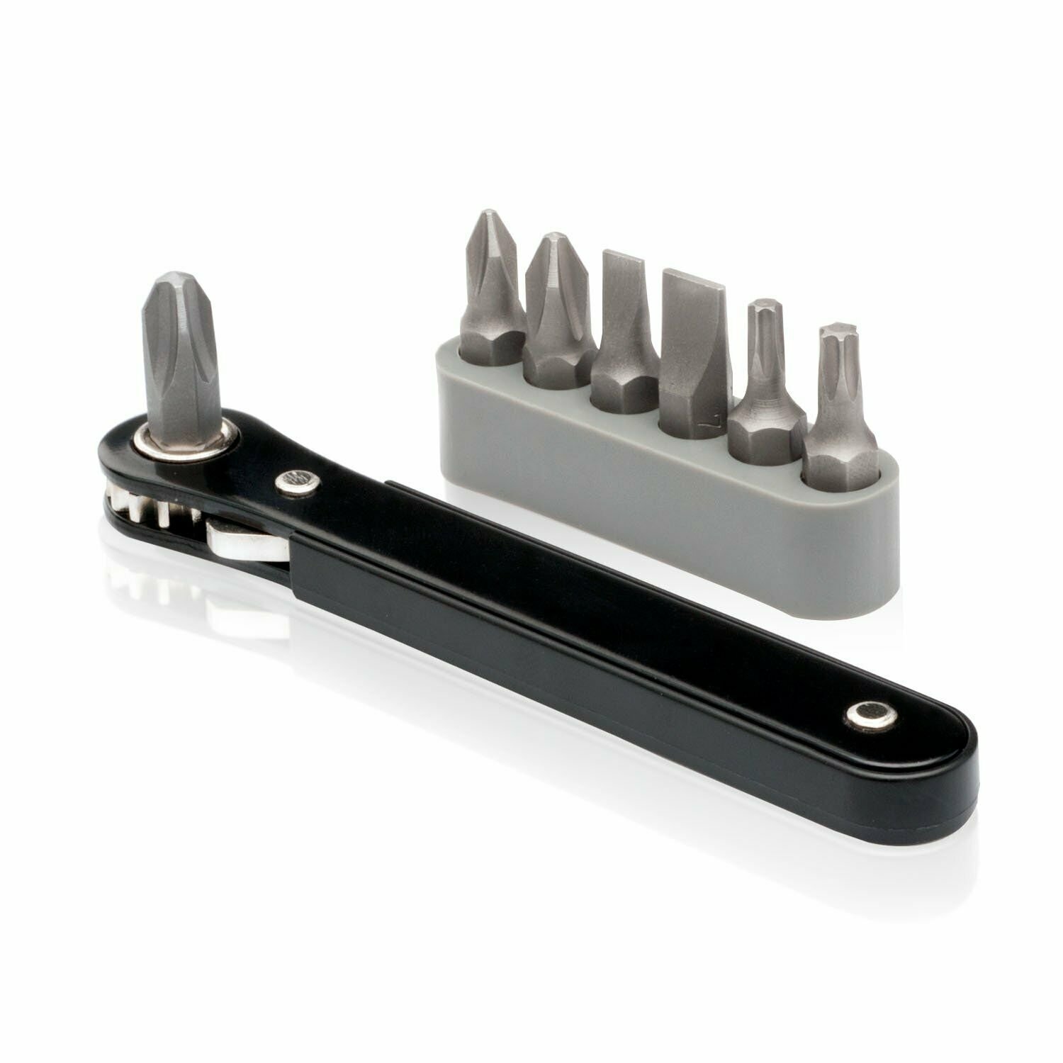 Neiko 03044A Mini Ratcheting Offset Screwdriver and Bit Set, Pocket Size Clos...