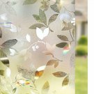 Rabbitgoo 3D Window Film Privacy Brown Bamboo cling film 17.5"x78.7“(44.5x200CM)