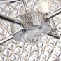 Edvivi Marya 4-Lights Chrome Round Drum Semi Flush Mount Crystal Chandelier....