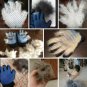 Pet Grooming Glove - Gentle Deshedding Brush Glove - 1 Pair (Blue)