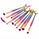 Set Of 10 De Brochas Kabuki Sintéticas Para Aplicación De Maquillaje Profesional