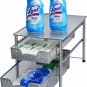 Simple Houseware Stackable 2 Tier Sliding Basket Organizer Drawer, Silver