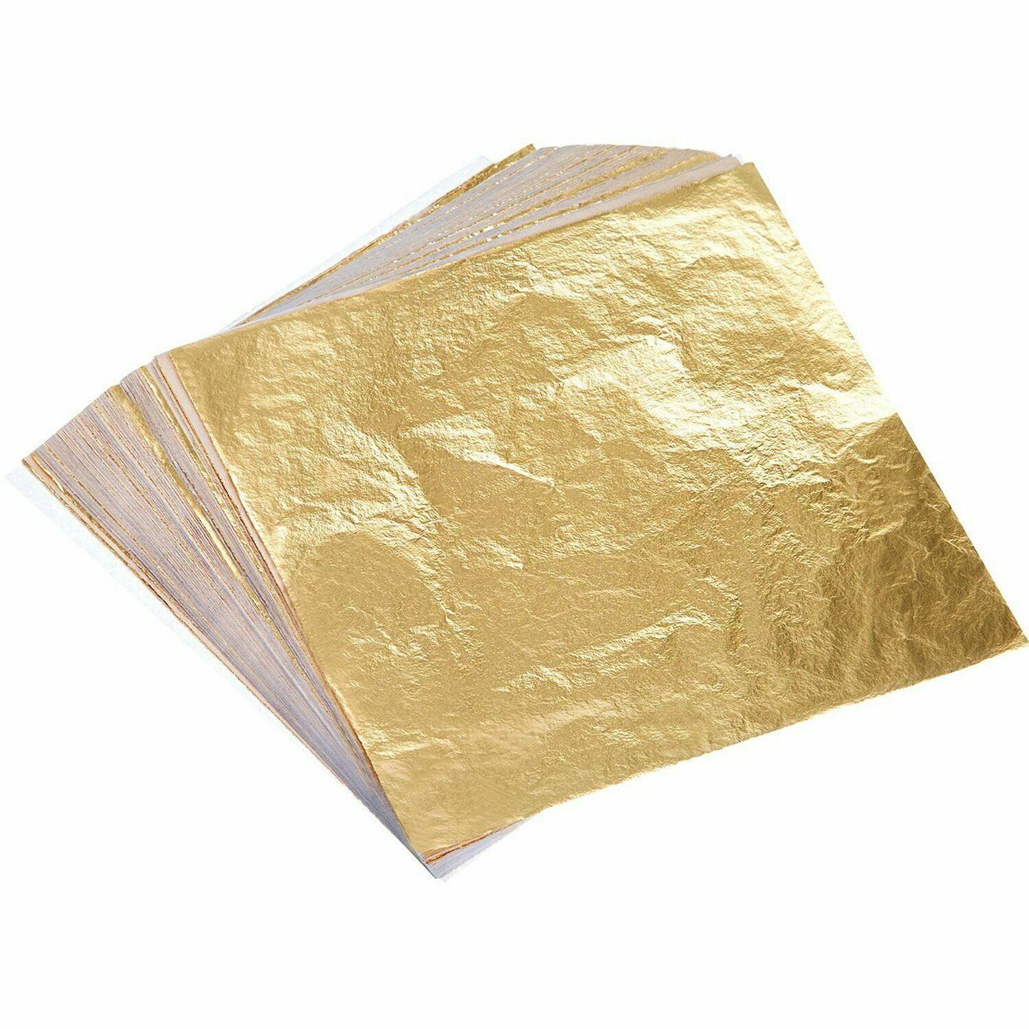 Gold Leaf 100 Sheets Genuine For Arts Gilding Crafting Pure Leaves