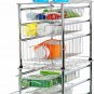 Simple Houseware Stackable 3 Tier Sliding Basket Organizer Drawer, Chrome