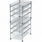 Simple Houseware Stackable 3 Tier Sliding Basket Organizer Drawer, Chrome