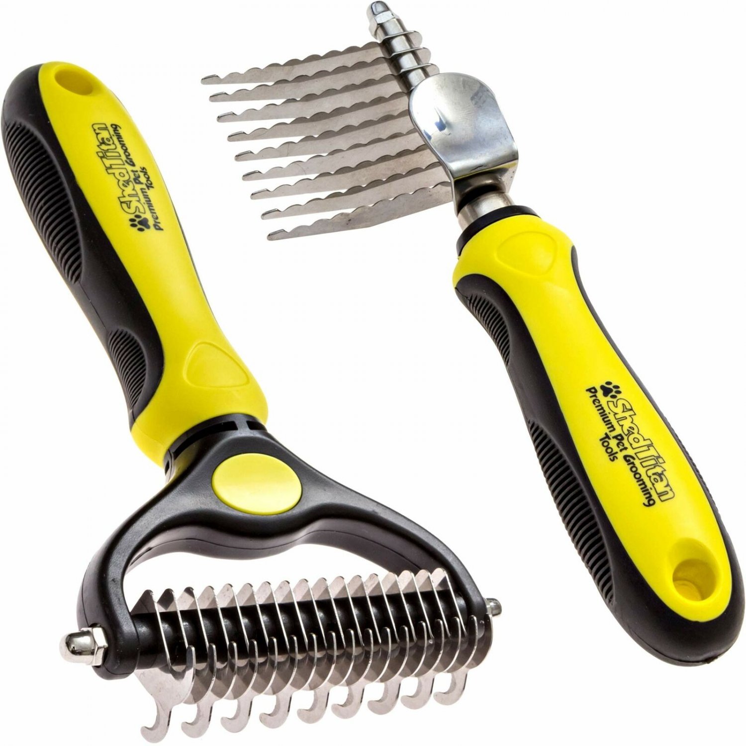 ShedTitan Pet Grooming Tools Value Bundle - 2 Sided Undercoat Rake