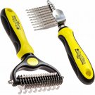 ShedTitan Pet Grooming Tools Value Bundle - 2 Sided Undercoat Rake
