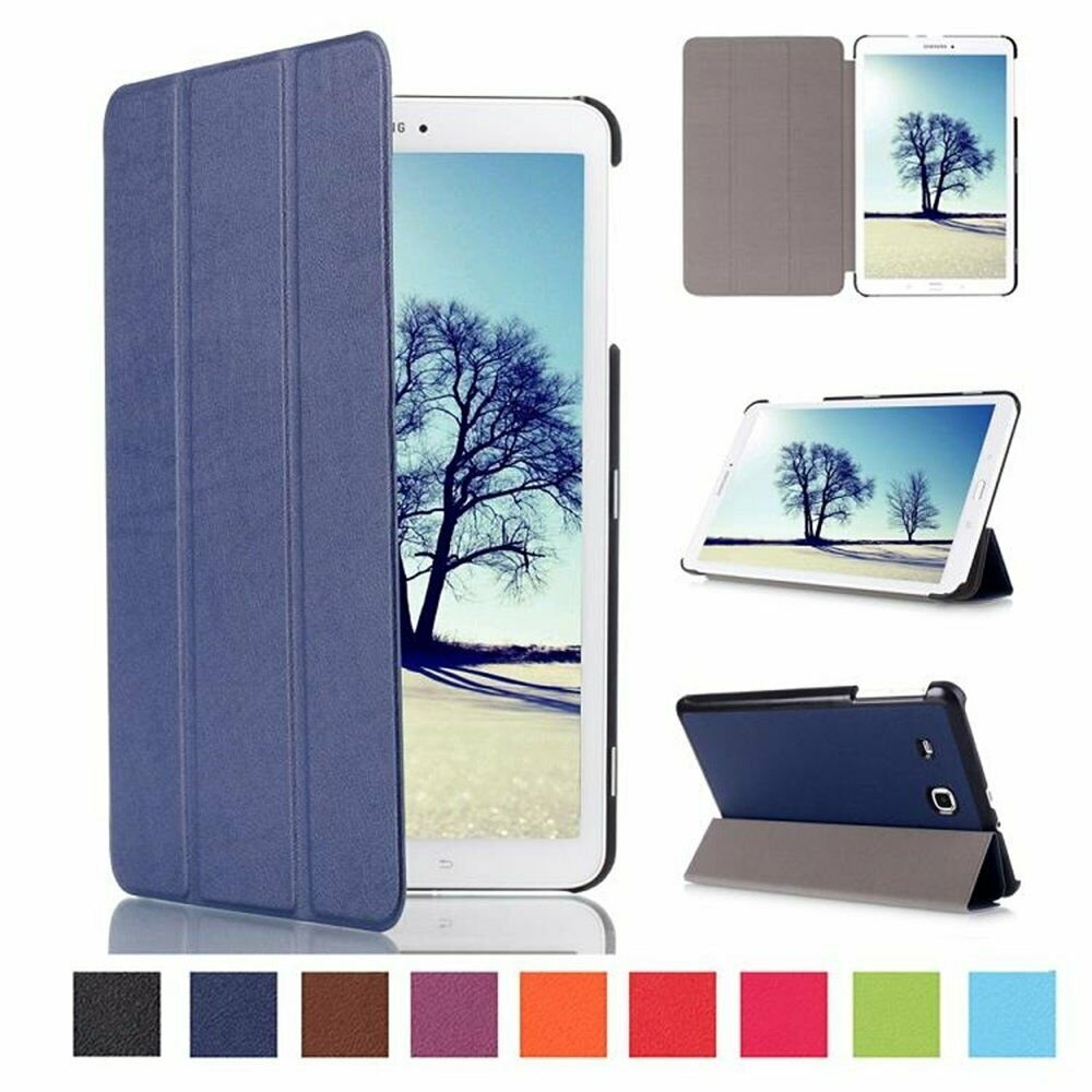 Galaxy Tab E 8.0 Tablet Case Samsung SM T377a Ultra Slim Premium PU Leather Foli