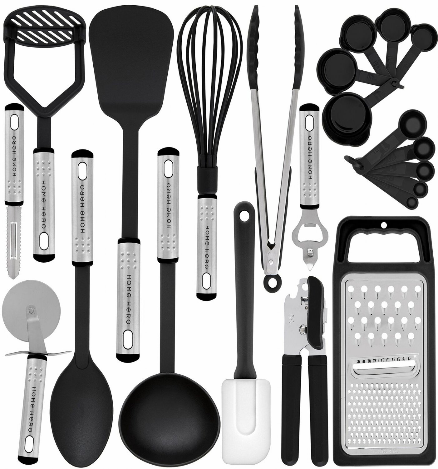 Kitchen Utensil Set - 23 Nylon Cooking Utensils - Kitchen Utensils with Spatula