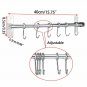 Pot And Pan Organizer Wall Mount Rack Rail System Hanging Kitchen Hook Holder NE