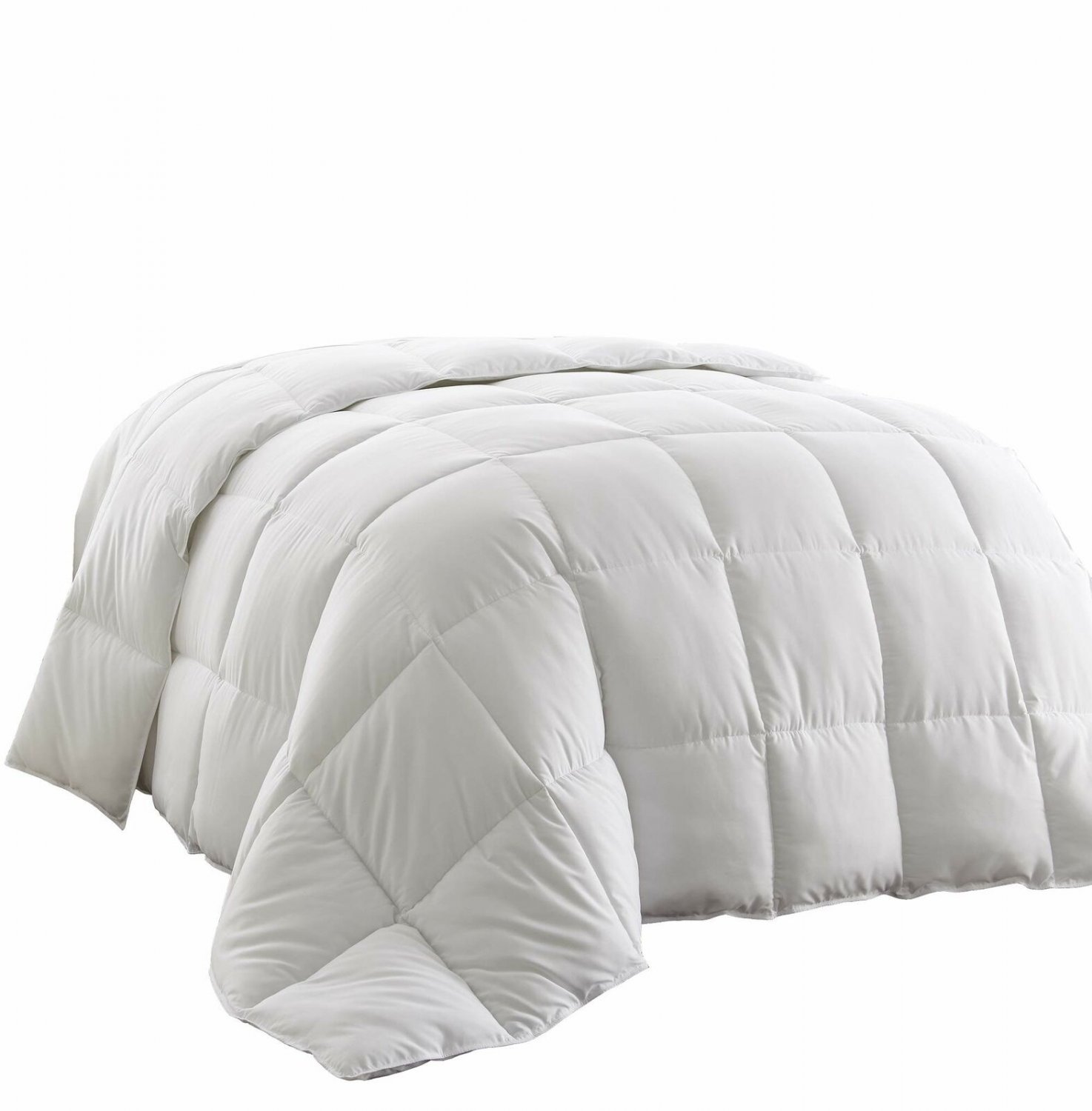 Chezmoi Collection King Goose Down Alternative Comforter with Corner Tab, White