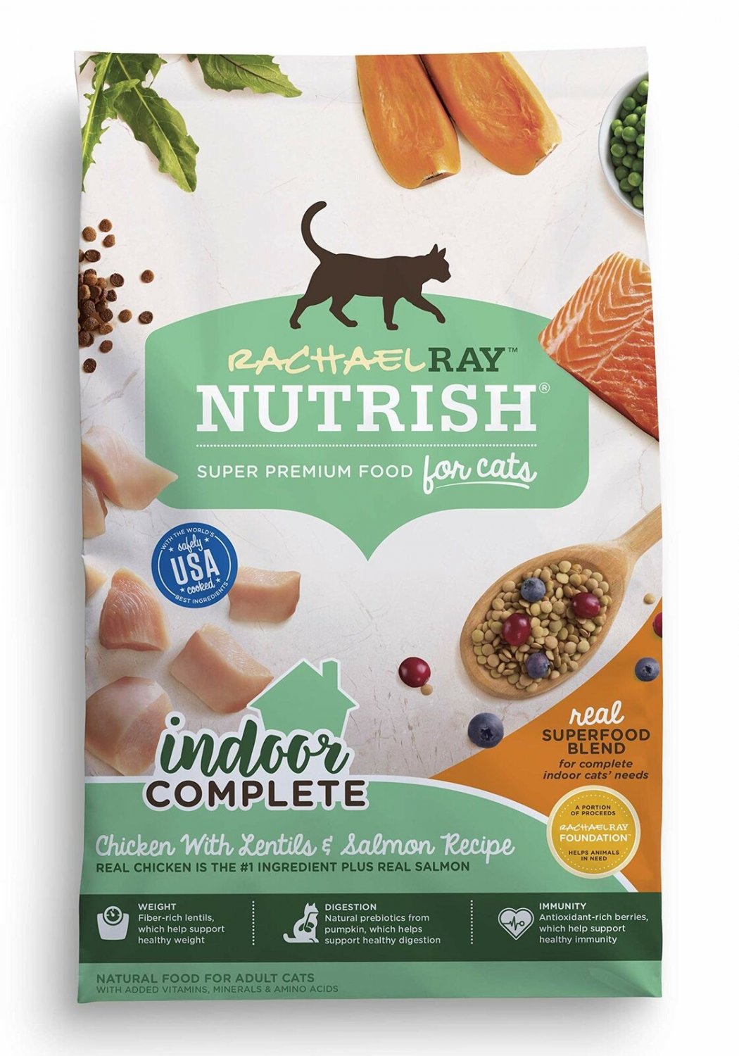Rachael Ray Nutrish Indoor Complete Natural Dry Cat Food, Chicken, 6 Lbs