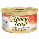 Purina Fancy Feast Classic Pate Savory Salmon Feast Wet Cat Food -3 oz. Pack 24