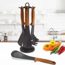 Kitchen Utensil Set with 360 Degree Rotating Carousel Stand