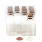 Homeford Mini Glass Tube Corked Jars, 3-Inch, 12-Pack