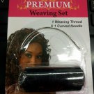 Black Thread And C Needles For Weaving Set Hair Extensions Combo Accessories
