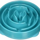 Outward Hound Fun Feeder Slo-Bowl Healthy Slow Feeding Dog Bowl, Large, Teal