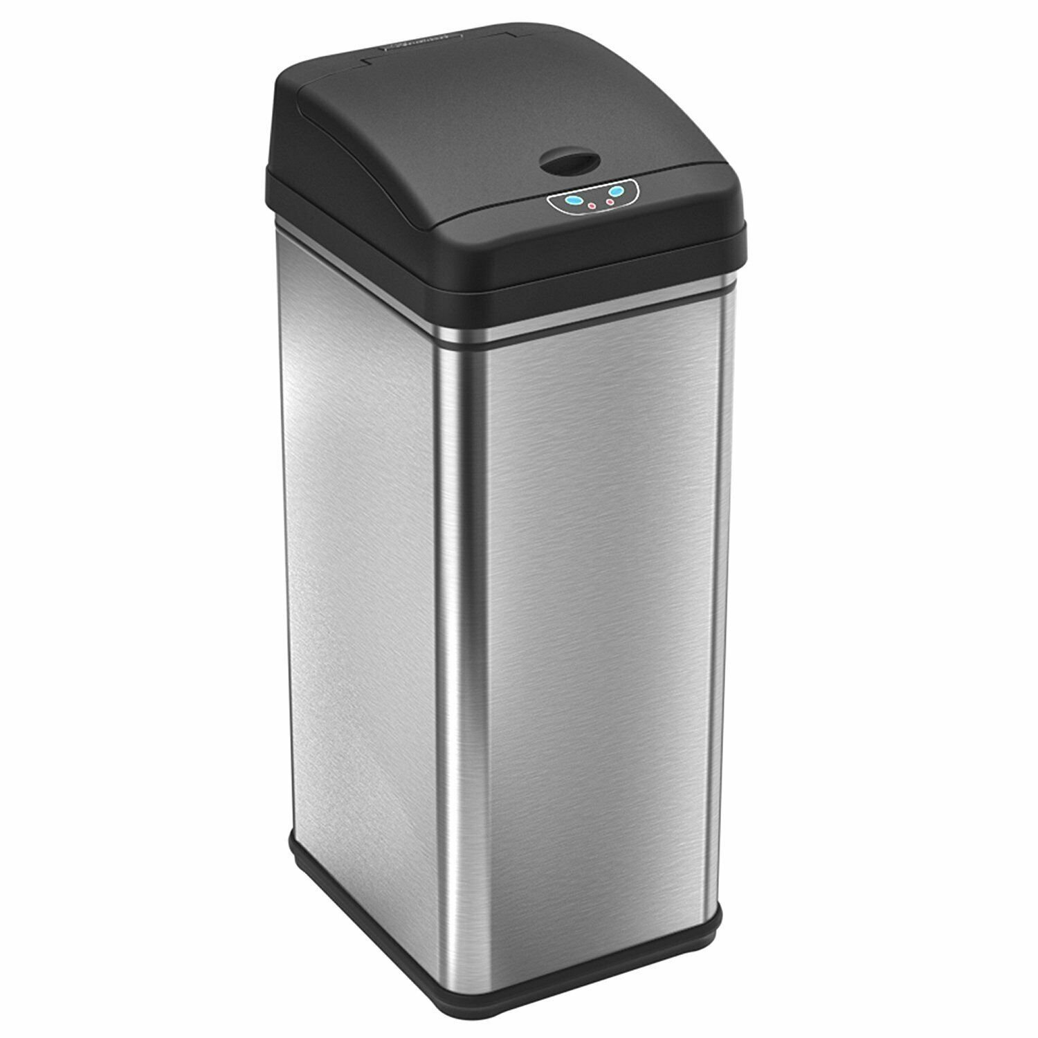 iTouchless 13 Gallon Stainless Steel Automatic Trash Can with Odor-Absorbing..