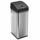 iTouchless 13 Gallon Stainless Steel Automatic Trash Can with Odor-Absorbing..