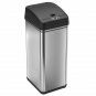 iTouchless 13 Gallon Stainless Steel Automatic Trash Can with Odor-Absorbing..