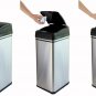 iTouchless 13 Gallon Stainless Steel Automatic Trash Can with Odor-Absorbing..