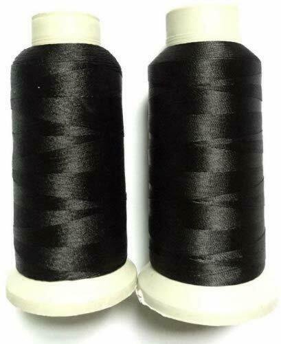 Happyi 2pcs Bonded Nylon Sewing Thread 1500 Yard Size #69 T70 Color White for...