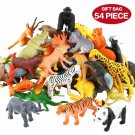 Jungle Animals Toy Set Plastic Figure Kids Toddlers Wild Farm Playset Pack of 54
