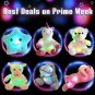 WEWILL Glow Teddy Bear with Luminous LED Colorful Night Lights Stuffed Animals