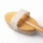 Natural Boar Bristle Shower Back Scrubber Brush Wood Handle Bath Body Scrub