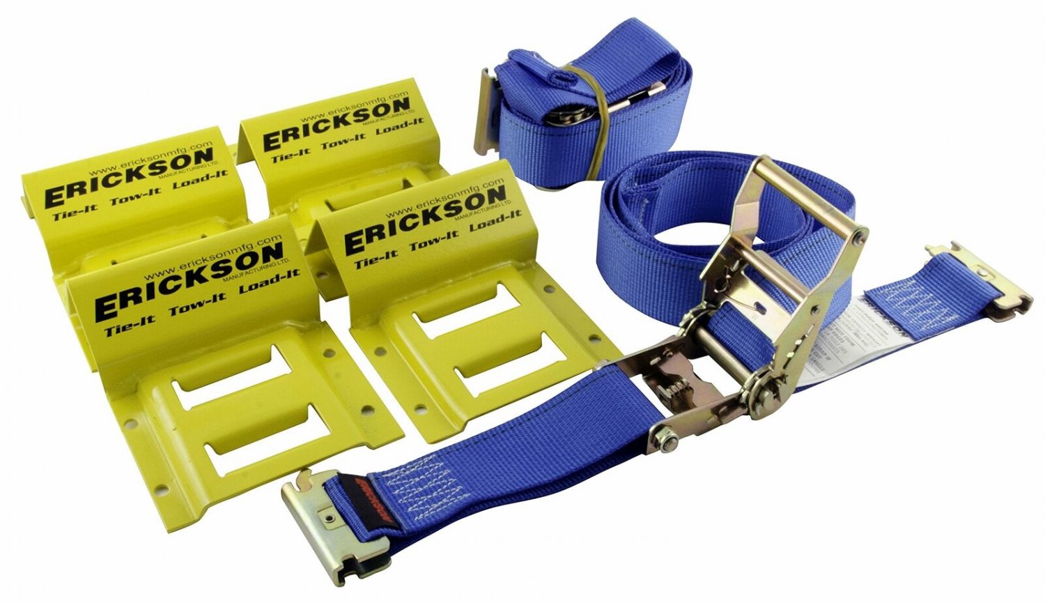Etrack ATV UTV Wheel Chock Trailer Tire Strap Kit Tie Down Straps Towing System