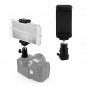 360&Acirc;&deg; Ball Head Hot Shoe Adapter Mount + Cell Phone Holder Clip for DSLR Camera