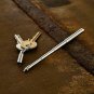 Personal Mini Telepen Telescoping Key Ring Pen Stainless Steel 3 Refills New