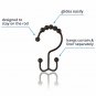 MAYTEX Metal Double Roller Glide Shower Curtain Ring/Hooks, Oil Rubbed Bronze, S