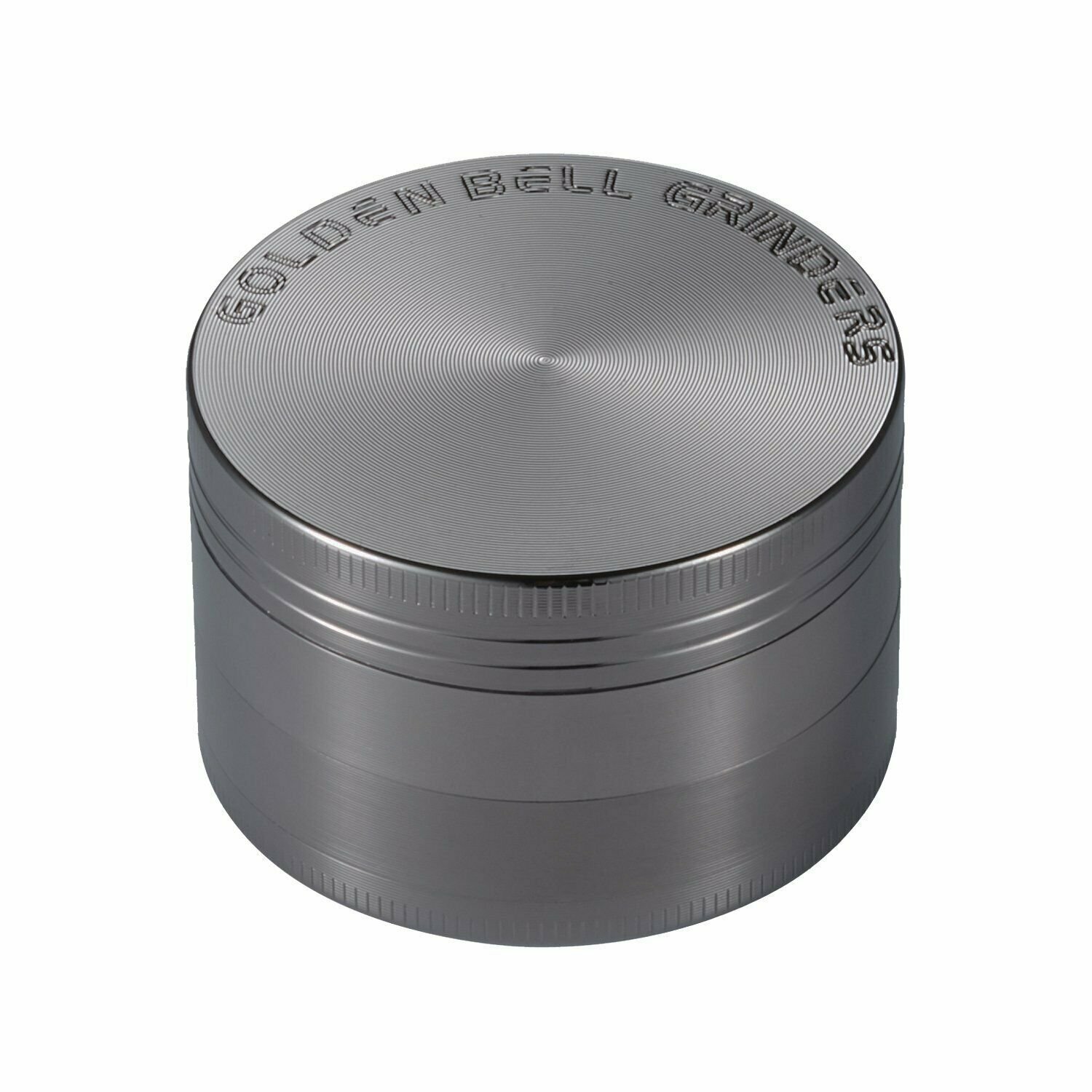 Golden Bell 4 Piece 2" Spice Herb Grinder - Nickel Black 2" Nickel Black