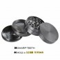 Golden Bell 4 Piece 2" Spice Herb Grinder - Nickel Black 2" Nickel Black