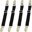4 Pcs Elastic Bed Mattress Sheet Clips Grippers Straps Suspender Fasteners Holde