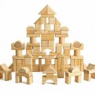 100Piece Wooden Building Blocks Stacking Set Toys for Kids(Natural Colored)