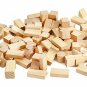 100Piece Wooden Building Blocks Stacking Set Toys for Kids(Natural Colored)