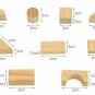 100Piece Wooden Building Blocks Stacking Set Toys for Kids(Natural Colored)