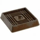 Shepherd Hardware 9076 2-Inch Square Rubber Furniture Cups, 4-Pack