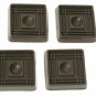 Shepherd Hardware 9076 2-Inch Square Rubber Furniture Cups, 4-Pack
