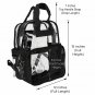 Large Clear Backpack PVC Plastic Heavy Duty Bag School Office Travel Security US