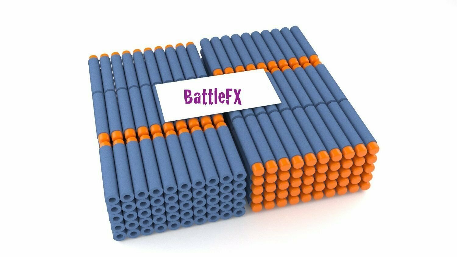 BattleFX Nerf N-Strike Elite Compatible Darts / Bullets, Set of 100