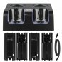 Hokyzam Charger For Wii WL04 Remote Dock 4 In 1 Battery W Rechargeable Batteries