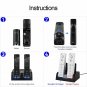 Hokyzam Charger For Wii WL04 Remote Dock 4 In 1 Battery W Rechargeable Batteries