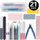 Rustark 21Pcs Modeler Basic Tools Craft Set Hobby Building Tools Kit For Gundam